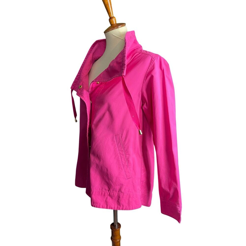 Crown And Ivy Jacket Womens XS Pink Woven Back Zipper Outdoor Cargo Full Zip - Picture 3 of 14